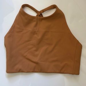 Girlfriend Collective Topanga High Neck Sports Bra (Twig)